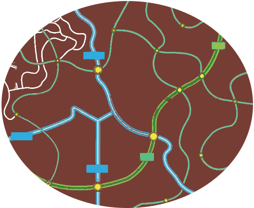 a map of rural roads around tupu nuku